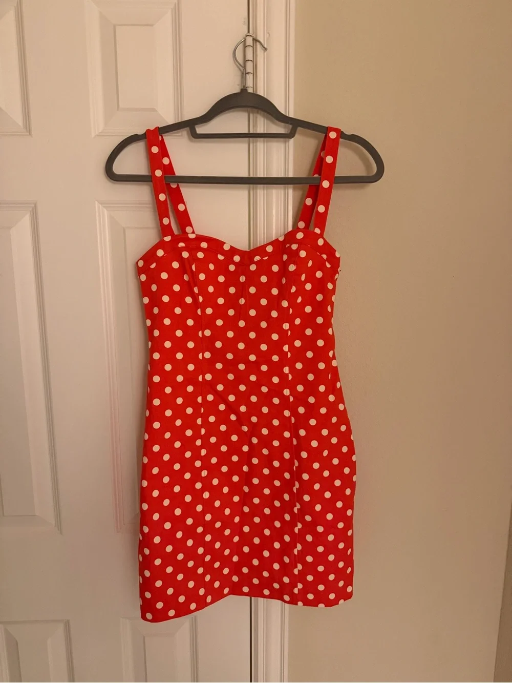 Anthropologie Maeve sweetheart polka dot mini dress NWT